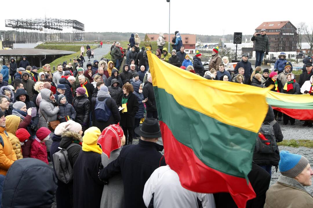 Tautinės vėliavos pakėlimas Klaipėdoje