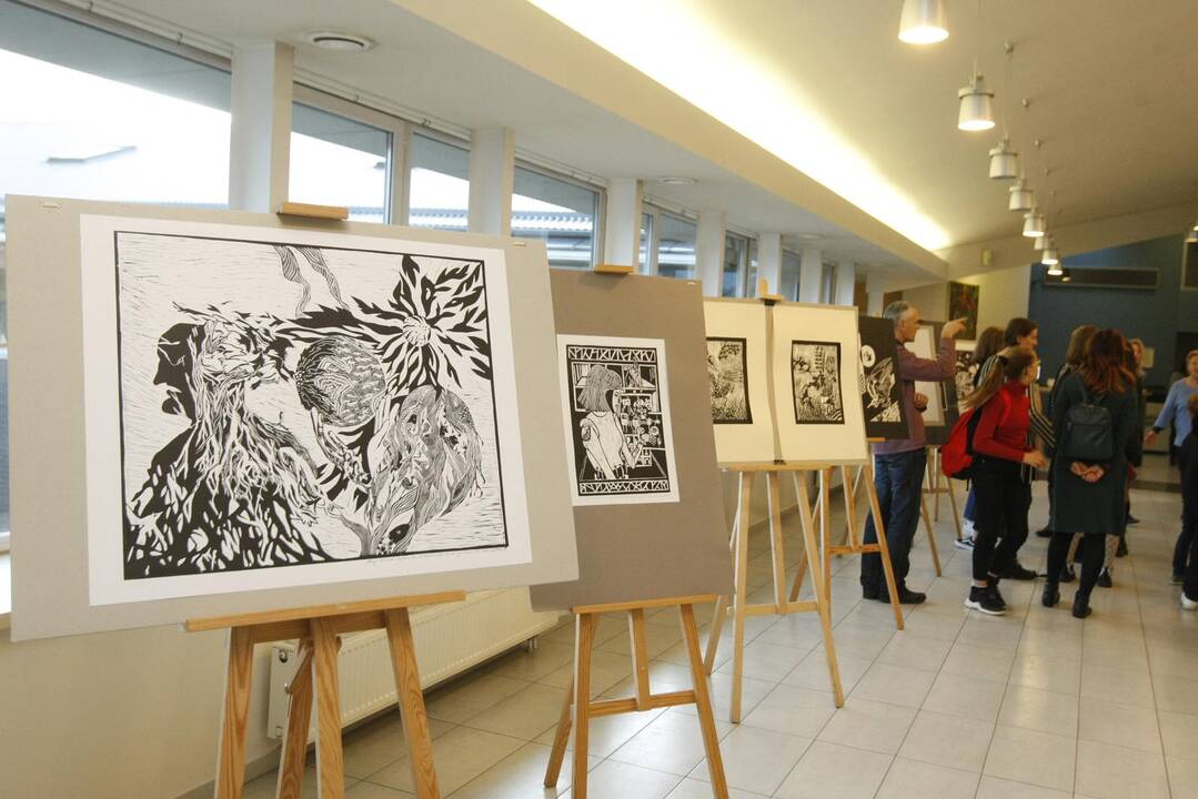 A.Brako dailės mokyklos mokinių paroda I.Simonaitytės bibliotekoje