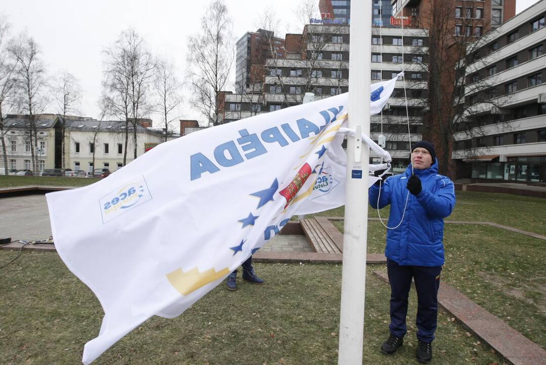 Klaipėdoje suplevėsavo Europos sporto vėliava