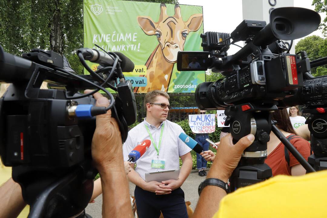 Piketas prie Lietuvos zoologijos sodo