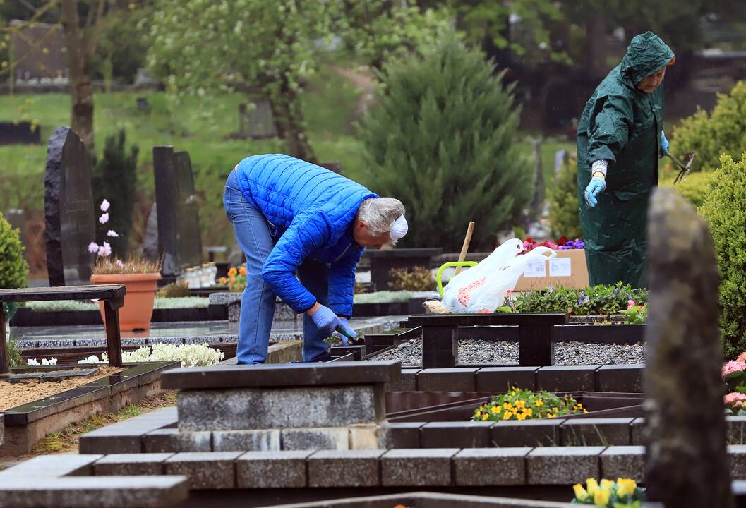 Romainių kapinės prieš Motinos dieną