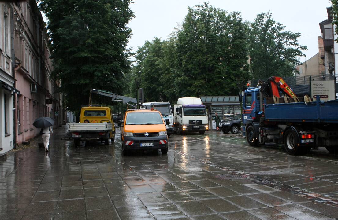 Darbų įkarštis prasideda ir likusioje Vilniaus gatvės dalyje