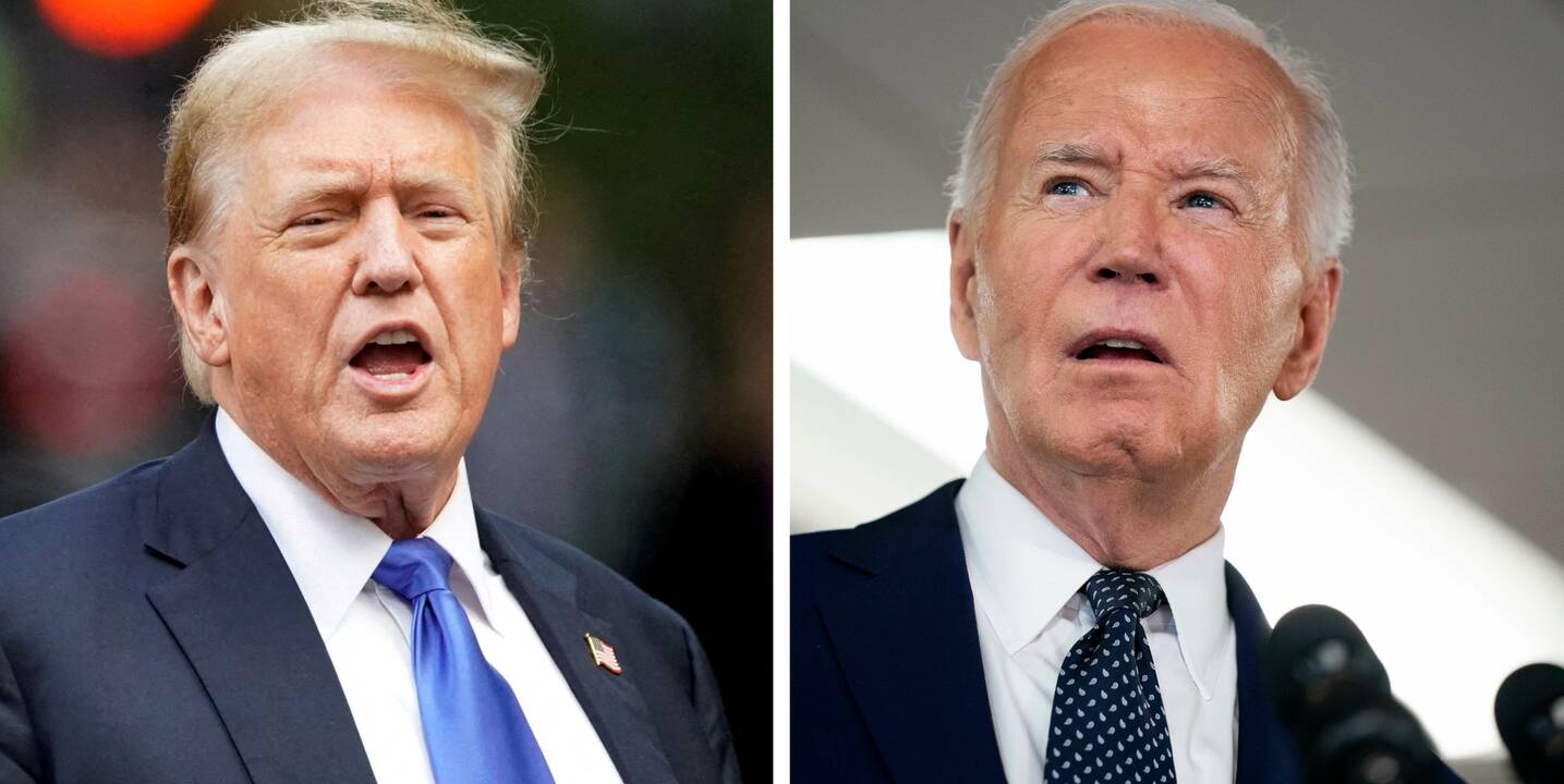 Donaldas Trumpas (kairėje) ir Joe Bidenas