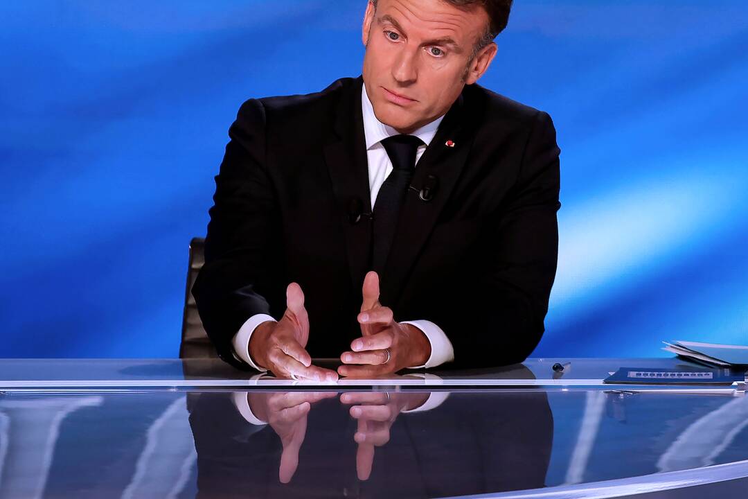 Macronas: Prancūzija nenori Trečiojo pasaulinio karo dėl Ukrainos