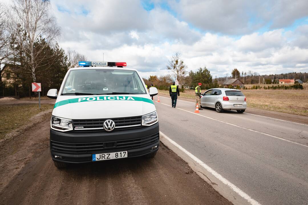 Šeštadienį prie Kauno judėjimą kontroliuoja pareigūnai
