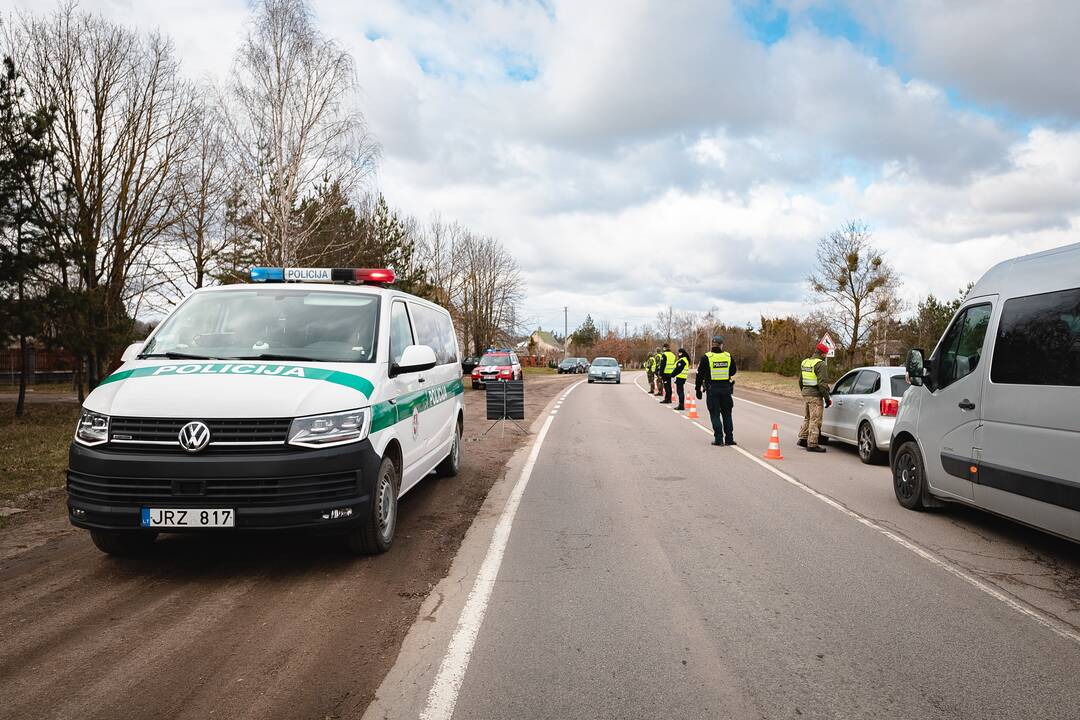 Šeštadienį prie Kauno judėjimą kontroliuoja pareigūnai