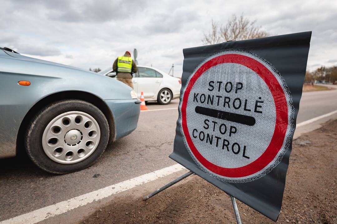 Šeštadienį prie Kauno judėjimą kontroliuoja pareigūnai