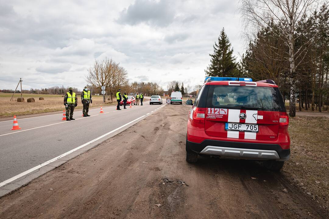 Šeštadienį prie Kauno judėjimą kontroliuoja pareigūnai