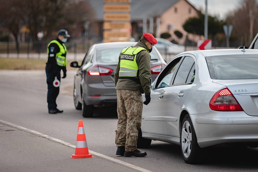 Šeštadienį prie Kauno judėjimą kontroliuoja pareigūnai