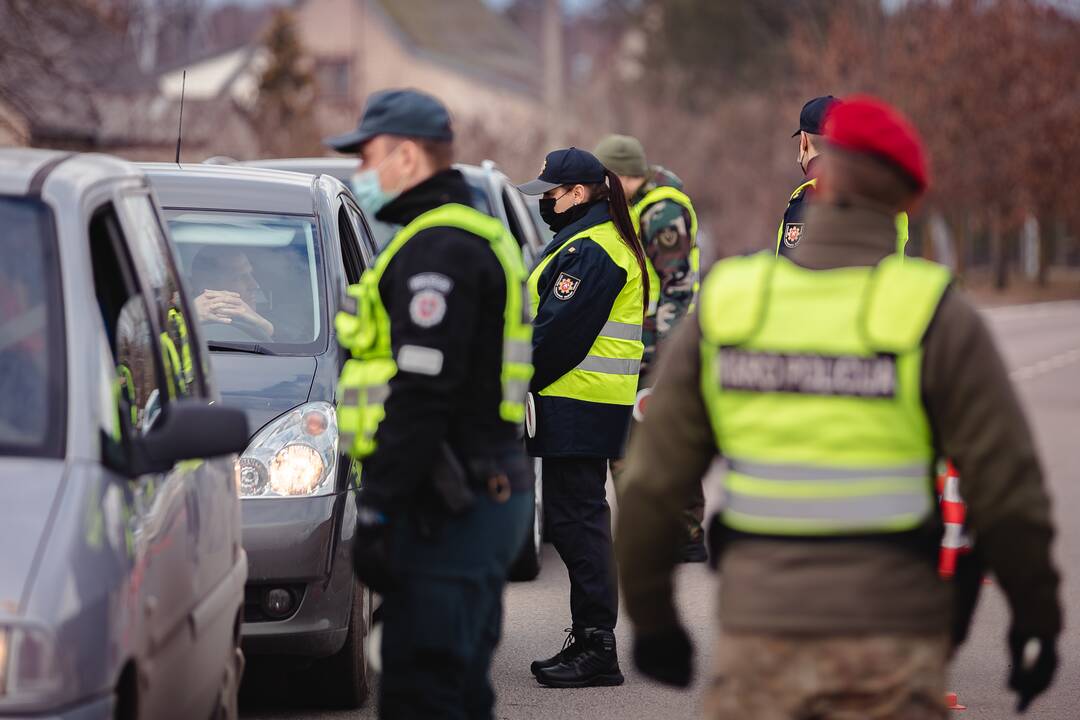 Šeštadienį prie Kauno judėjimą kontroliuoja pareigūnai
