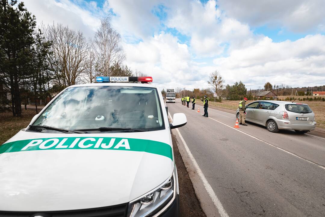 Šeštadienį prie Kauno judėjimą kontroliuoja pareigūnai