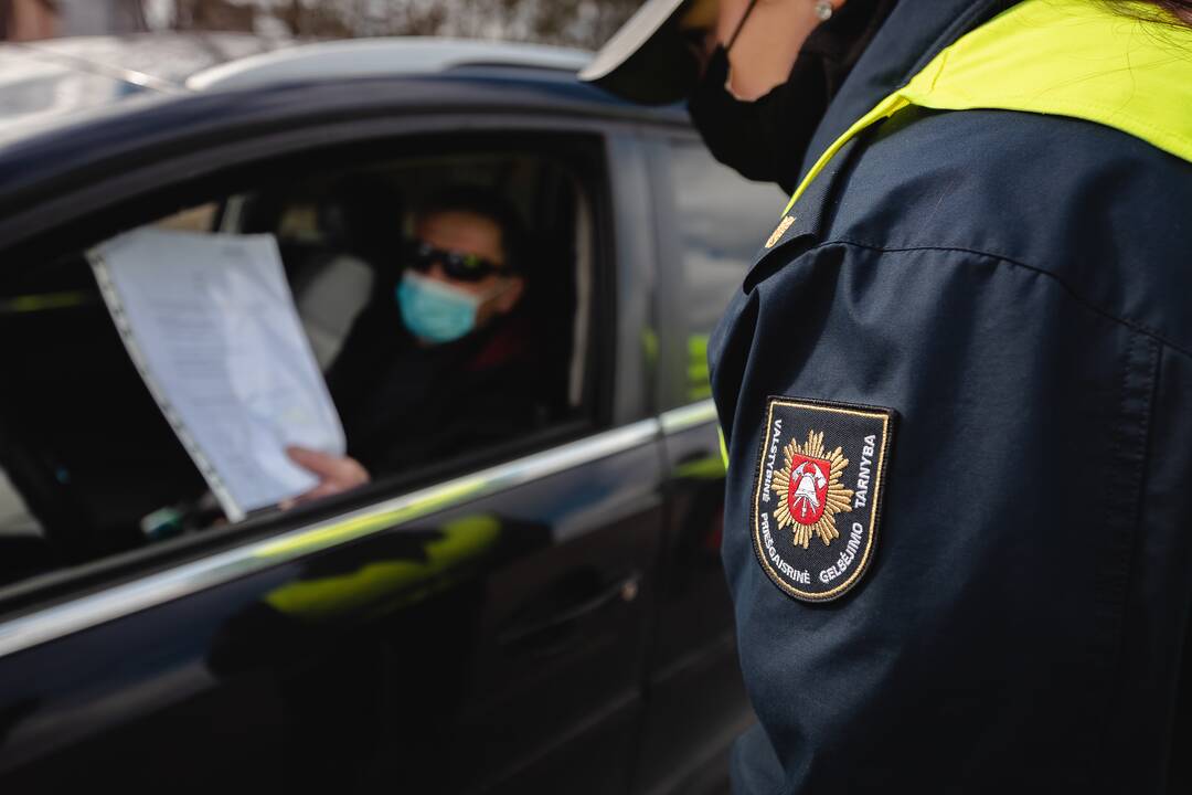 Šeštadienį prie Kauno judėjimą kontroliuoja pareigūnai