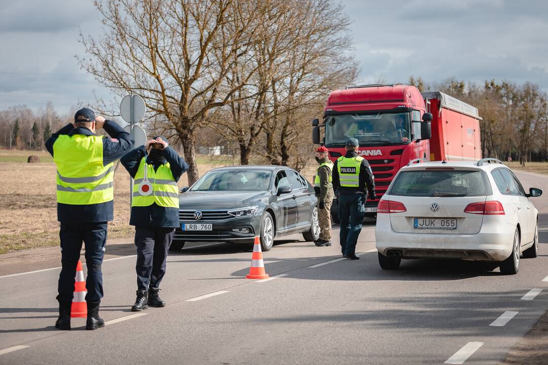 Šeštadienį prie Kauno judėjimą kontroliuoja pareigūnai