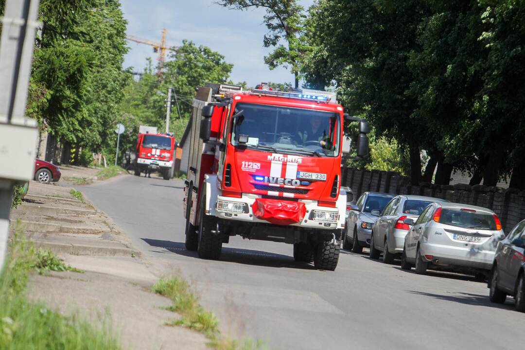 Gaisras ir dujų nuotekis Vilijampolėje