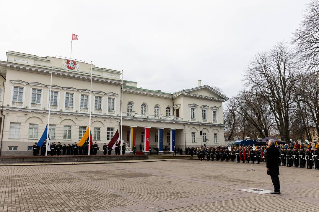 Trijų Baltijos valstybių vėliavų pakėlimo ceremonija