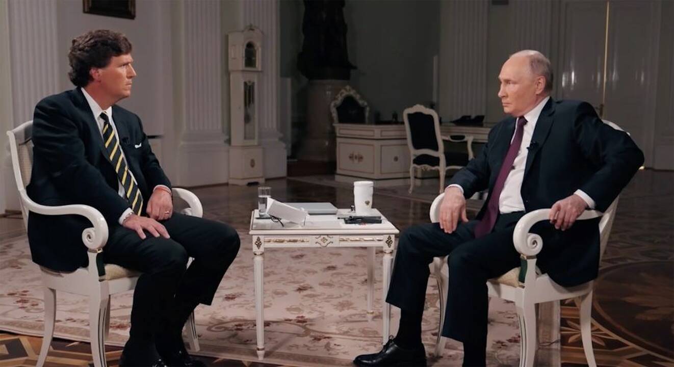 Žiniasklaida: V. Putino interviu T. Carlsonui gali tapti įtaigiausia visų laikų Rusijos propaganda