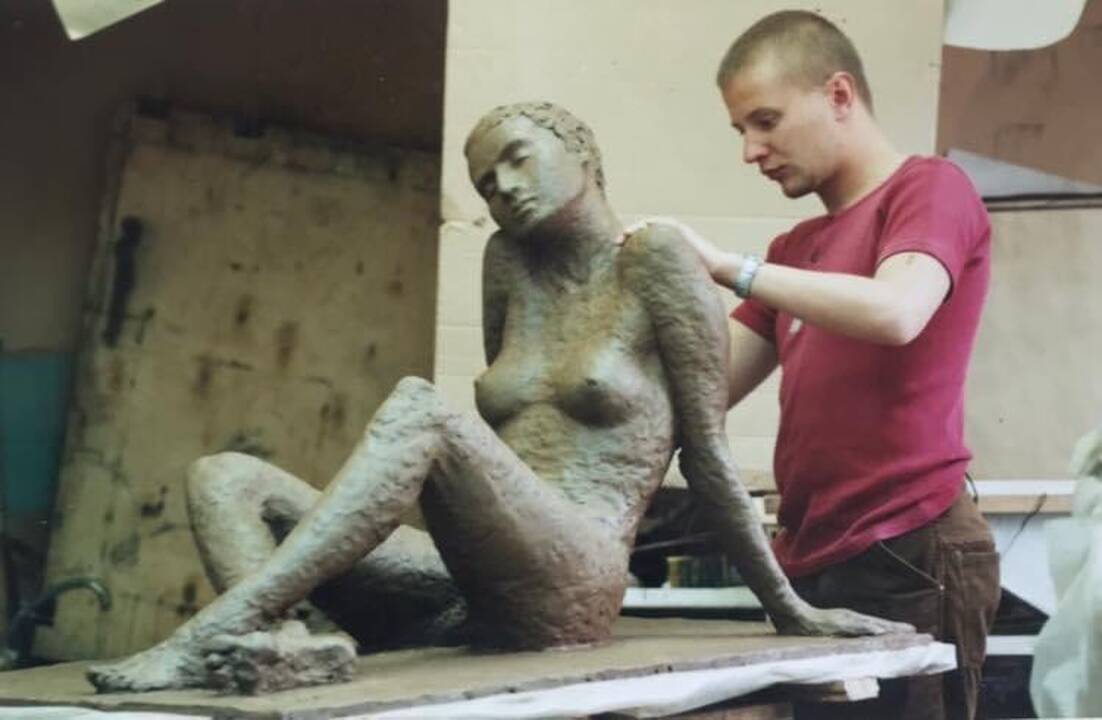 Kūryba: paliestas mūzos Š. Juknys kuria nuostabius darbus.