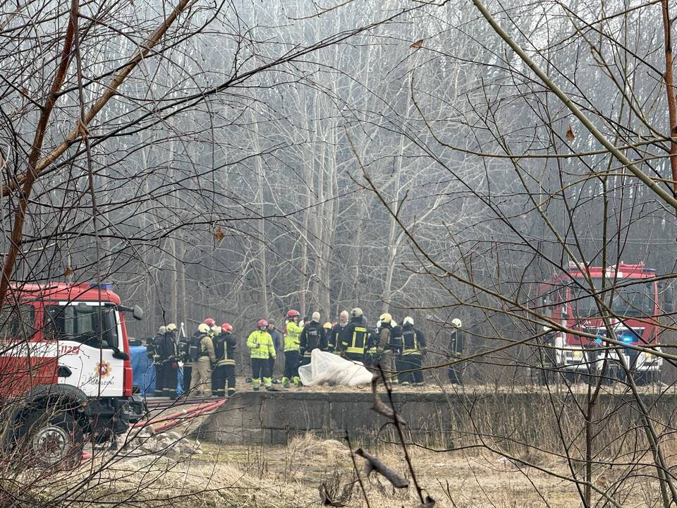Klaipėdos rajone užsiliepsnojo medžio apdirbimo įmonė