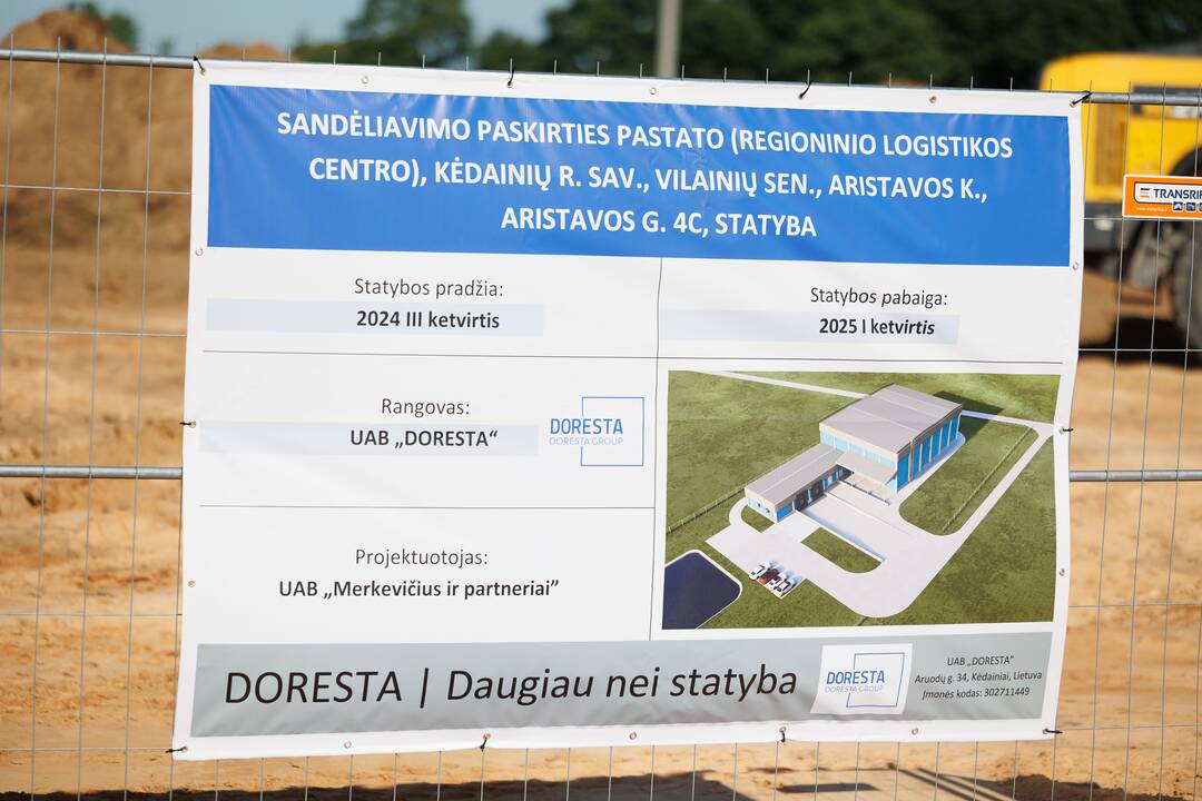 Kėdainių rajone pradėtas statyti logistikos sandėlis