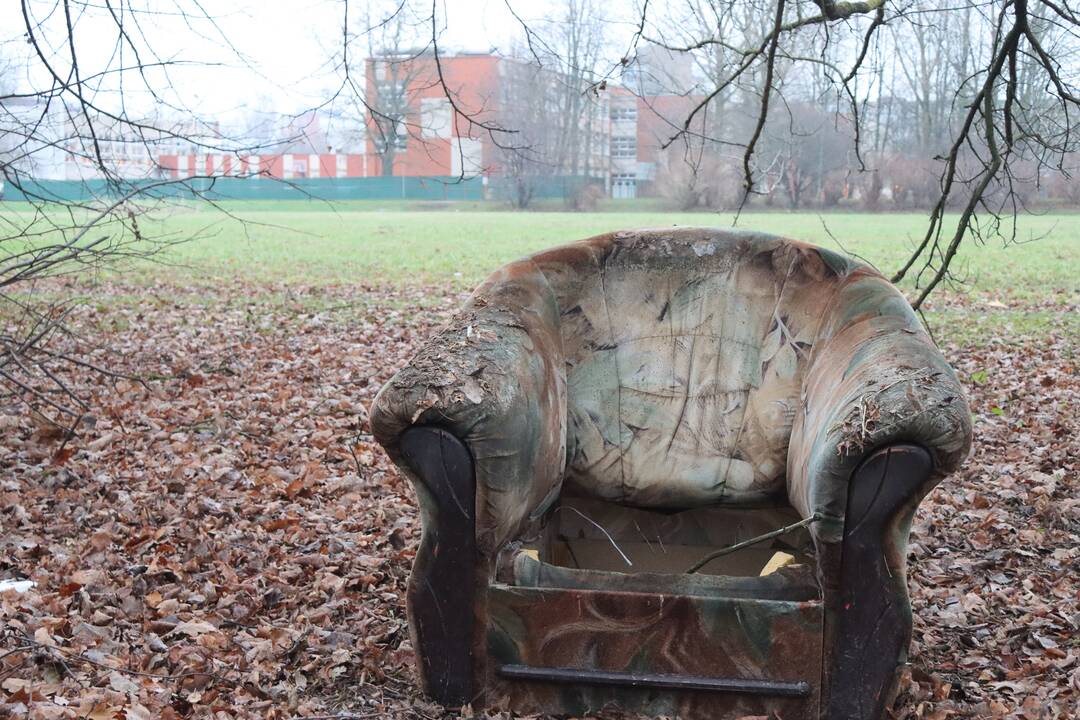 Baldas: fotelis be sėdimosios dalies yra tarsi švyturys vietiniams narkomanams.