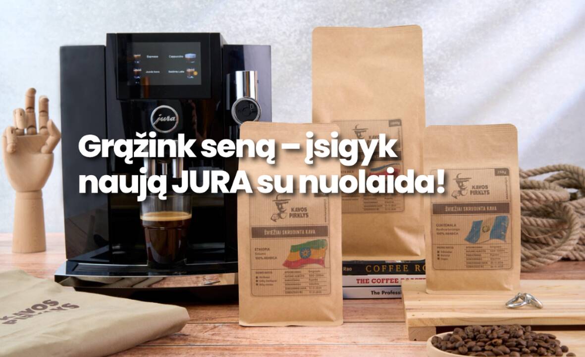 Grąžink seną – įsigyk naują JURA kavos aparatą su nuolaida