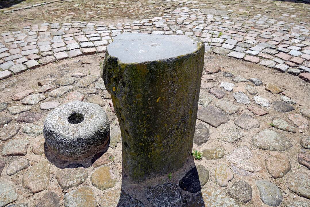 Vieta: 1910 m. įrengtas saulės laikrodis buvo 152 cm aukščio stulpo pavidalo. Šiuo metu jis gerokai sutrumpėjęs – virš žemės kyšo apie 79 cm.
