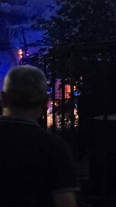 Gaisras Panevėžyje.