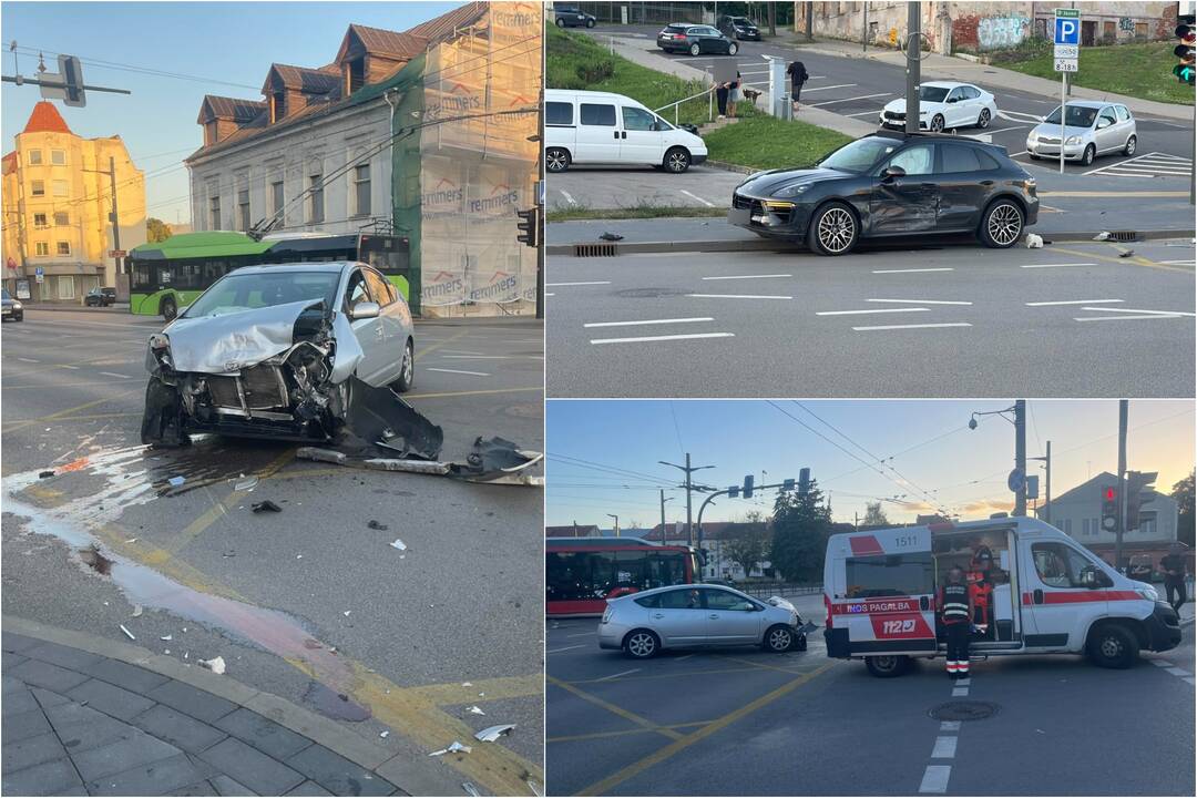 Avarija Šv. Gertrūdos ir Birštono g. sankryžoje.