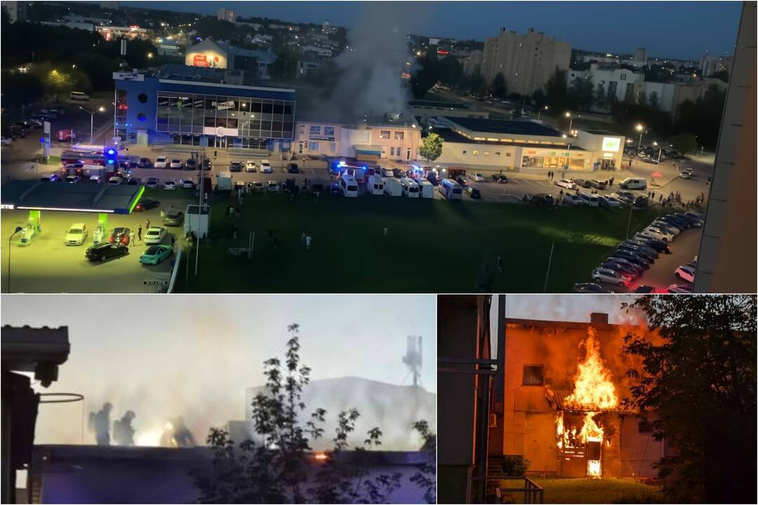 Gaisras Panevėžyje.