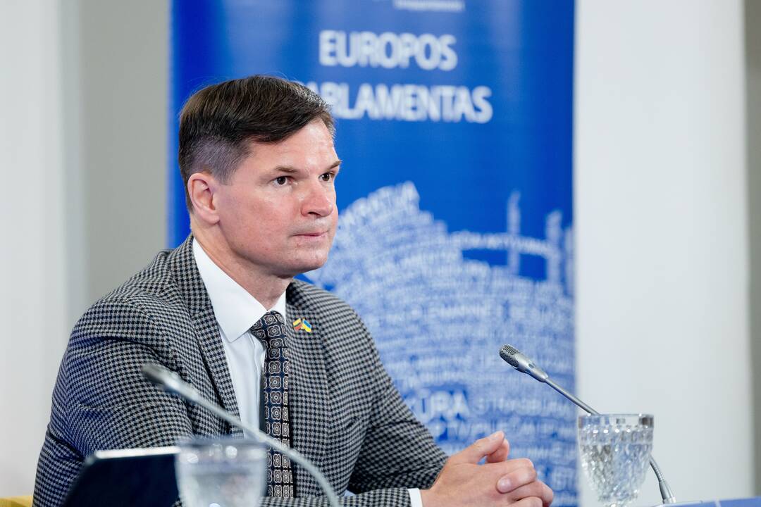 Spaudos konferencija Europos Parlamento rinkimų rezultatams aptarti.