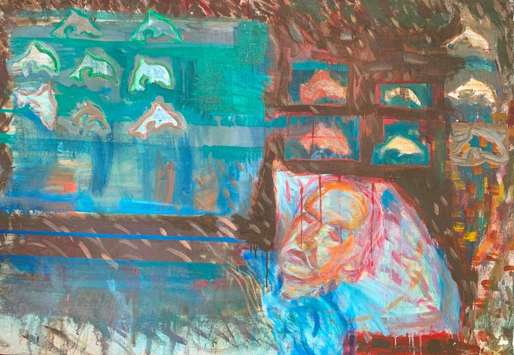 „Močiutės sapnas“, 2002 m., aliejus, drobė, 115 x 90 cm.