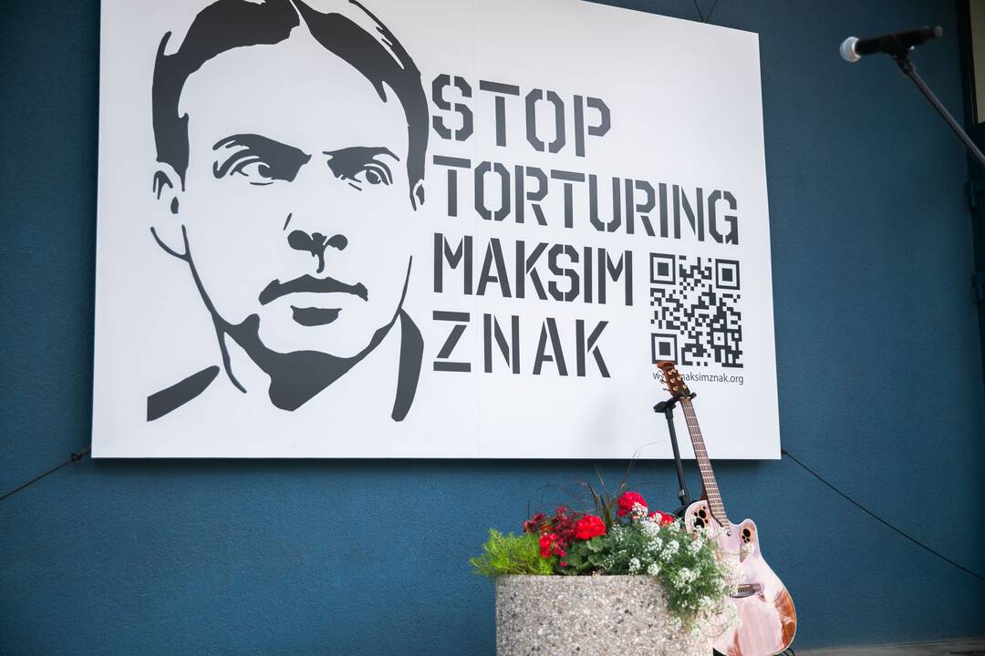 Solidarumo akcija Vilniuje M. Znakui palaikyti.