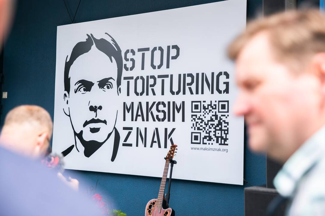 Solidarumo akcija Vilniuje M. Znakui palaikyti.