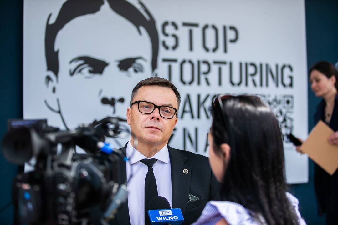 Solidarumo akcija Vilniuje M. Znakui palaikyti.
