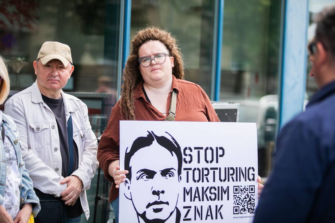 Solidarumo akcija Vilniuje M. Znakui palaikyti.