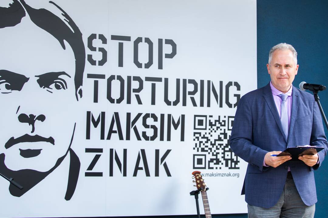 Solidarumo akcija Vilniuje M. Znakui palaikyti.