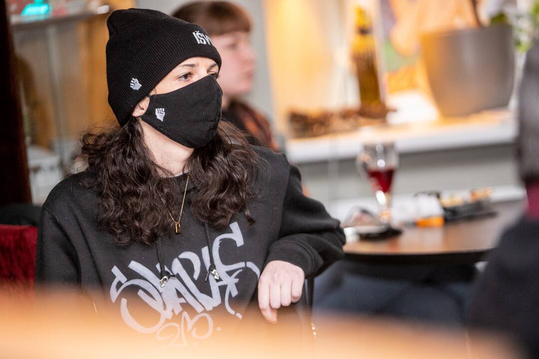 Projekte „Stotelė-hiphopas“ susitikimas su Svaru-Gabrielium Liaudansku