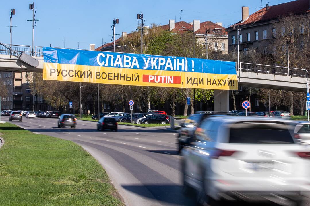 Kaune iškilo dar vienas Ukrainą palaikantis plakatas