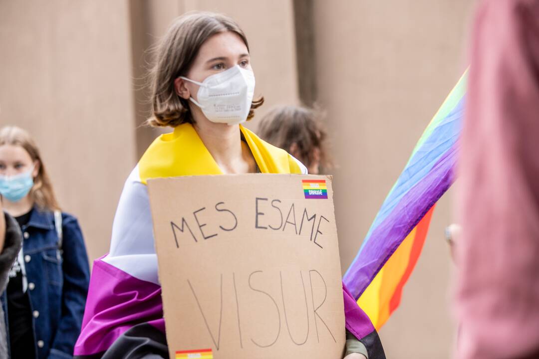 LGBT eisenos palaikymo akcija