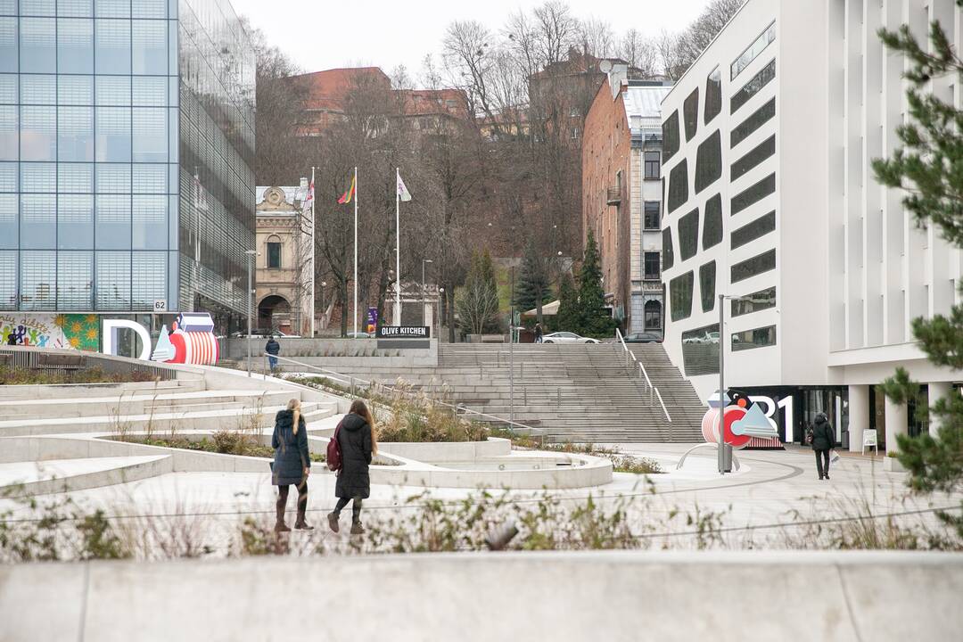 Vienybės aikštė pasipuošė A. Kišonaitės sniegenomis