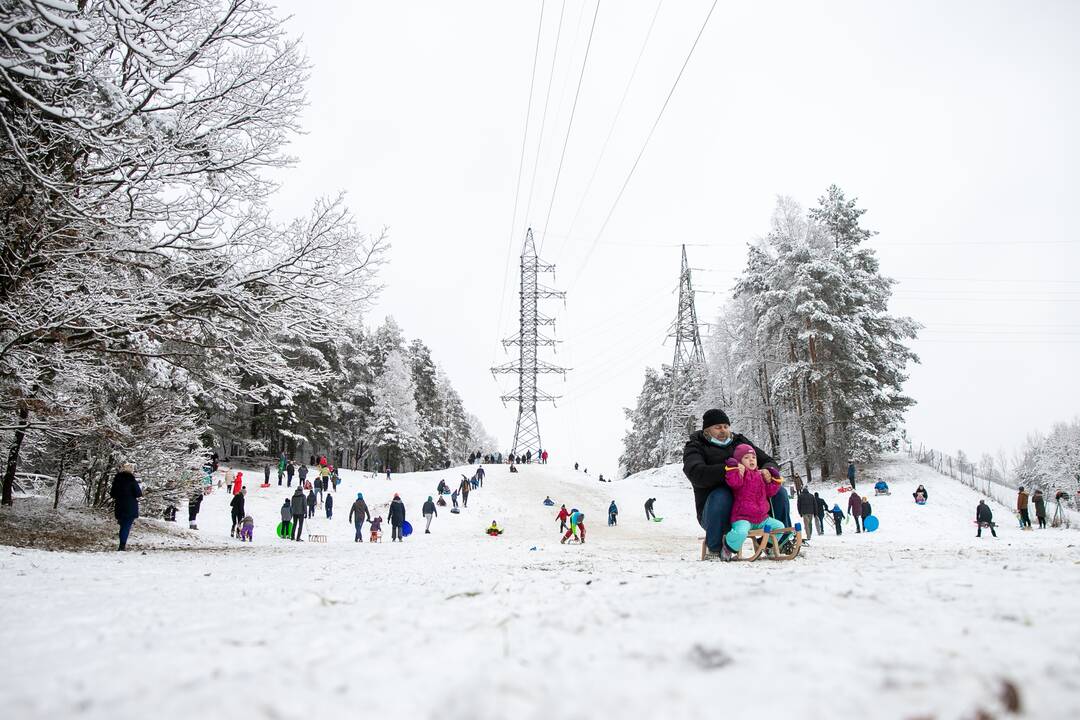 Su rogėmis ir čiuožynėmis kauniečiai šturmavo parkus ir miškus