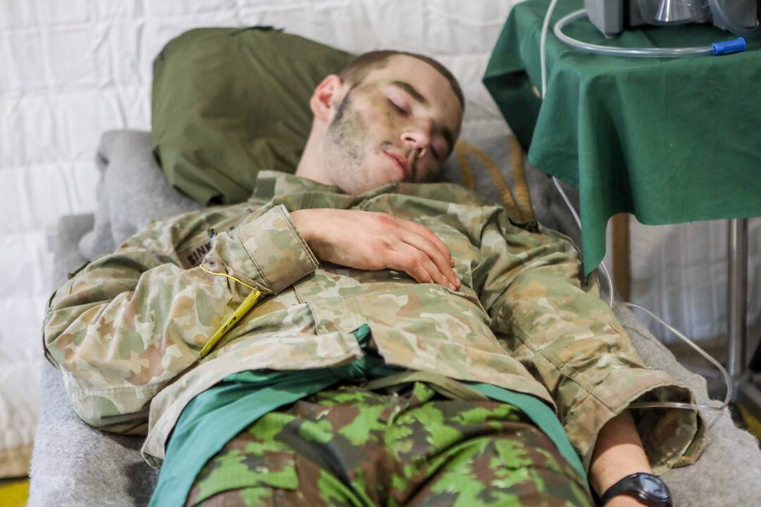 Karių pratybos Pravieniškėse ir Kauno klinikose