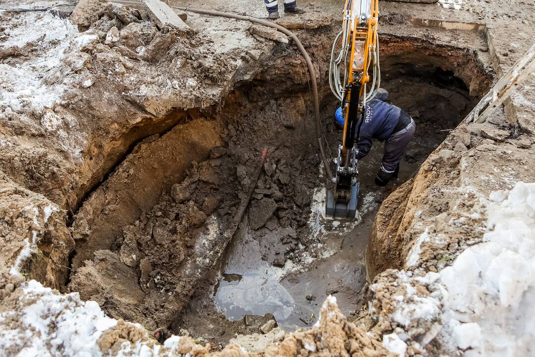 Vandentiekio avarija Žaliakalnyje