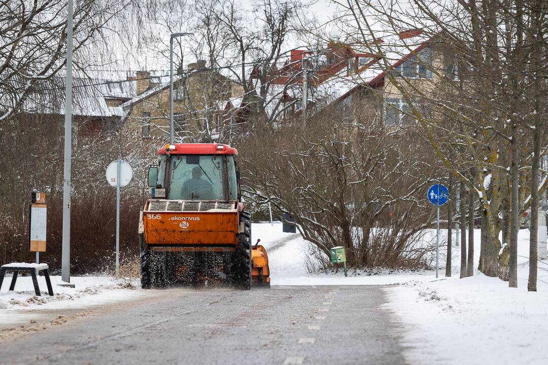 Vilniuje gausiai prisnigo