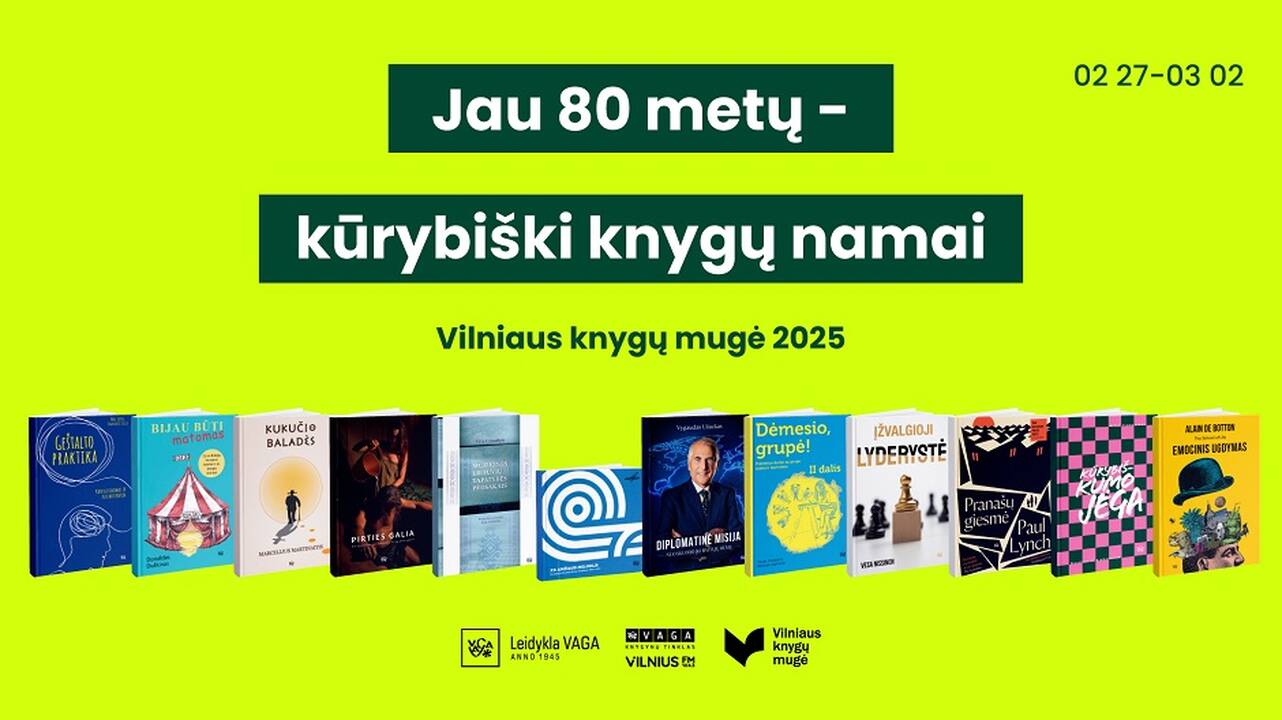  80-ąjį jubiliejų mininti leidykla VAGA kviečia: kokių renginių nepraleisti Vilniaus knygų mugėje?