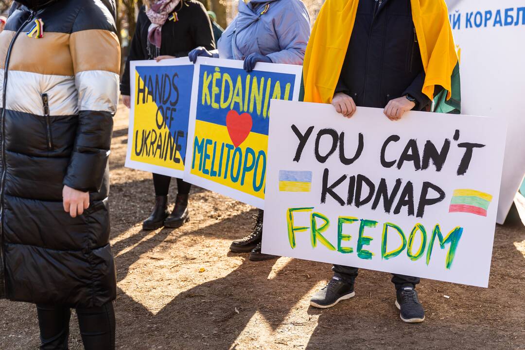  Protesto akcija prieš Rusijos sulaikytą Melitopolio merą