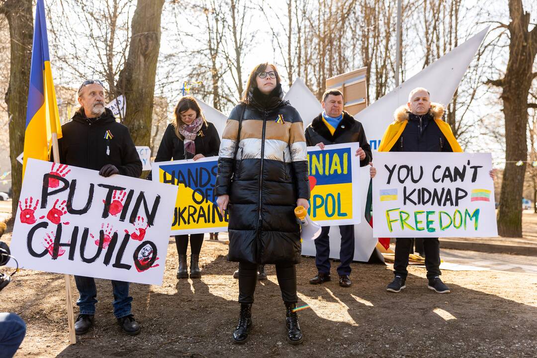  Protesto akcija prieš Rusijos sulaikytą Melitopolio merą