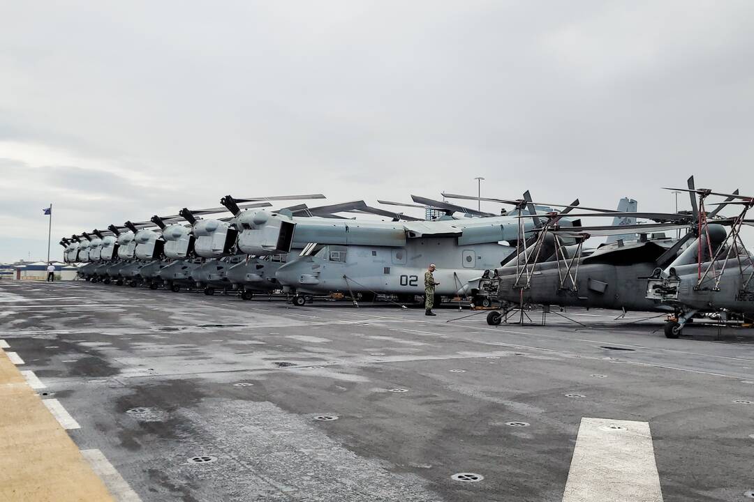 Į Lietuvą atvyko vienas didžiausių JAV karinių laivų USS Kearsarge