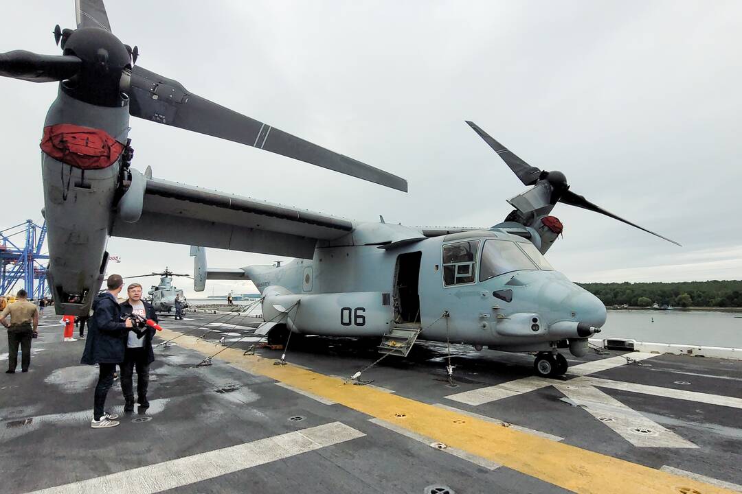 Į Lietuvą atvyko vienas didžiausių JAV karinių laivų USS Kearsarge