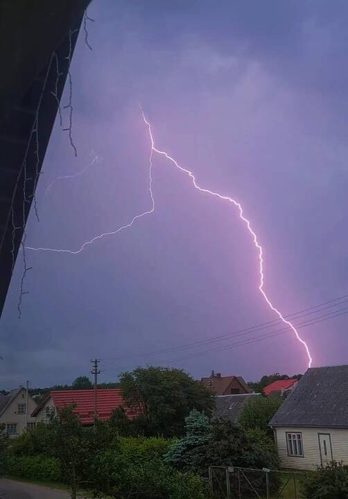 Lietuvoje – stiprus lietus ir kruša
